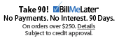 Take 90 days to pay for orders over $250