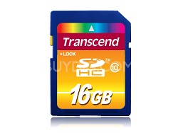 Transcend TS16GSDHC10 16GB Secure Digital High-Capacity (SDHC) Class 10 $26.95