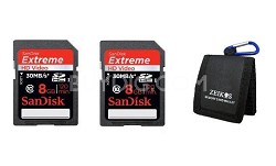 Sandisk 8GB Extreme III SDHC Memory Card 2 Pack $38.99