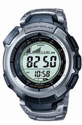 Casio, Inc. PAW1300T-7V - Silver Pathfinder Multi-Band Atomic Solar Triple
Sensor Watch