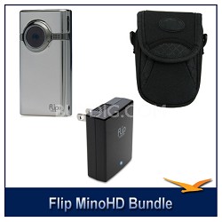 MinoHD 8GB Camcorder 2nd Generation Case and AC Adapter Bundle