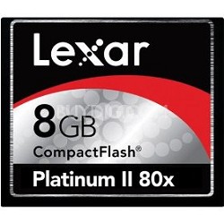 Lexar 8GB Platinum II CompactFlash Memory Card $17.99