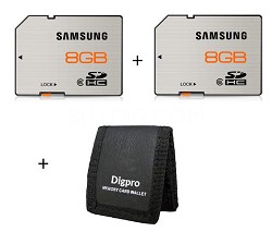 2-Pack 8GB SDHC Memory Card Bundle