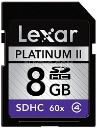 Lexar Media 8GB Platinum II 60x SDHC Memory Card $15