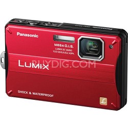 BuyDig.com - Panasonic Lumix DMC-TS10R 14.1 MP Digital Camera (Red) 