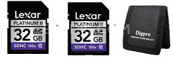 2-Pack of 32GB Lexar Platinum II SD/SDHC (100x) Memory Cards + Memory Card Wallet $59.95