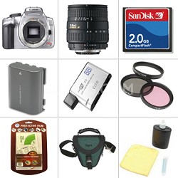 Canon Digital Rebel XT Silver, + 18-200 Stabilizer Lens Bundle (18-55 Not Included)
