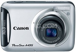 Canon PowerShot A495 10MP Digital Camera (Silver)