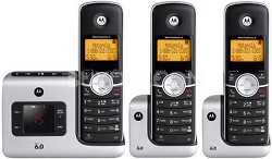 Motorola L403 DECT 6.0 Cordless Phone with 3 Handsets