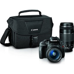 Canon EOS Rebel SL1 Digital SLR Camera w\/ 18-55mm STM + 75-300mm f\/4-5.6 III Lens Canon EOS Rebel SL1 Digital SLR Camera w\/ 18-55mm STM + 75-300mm f\/4-5.6 III Lens