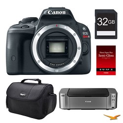 Canon EOS SL1 DSLR Camera (Body) , 32GB, Printer Bundle