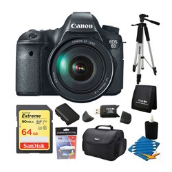 Canon EOS 6D SLR Digital Camera with Canon 24-105mm f/4.0L IS USM AF Lens 64GB Bundle