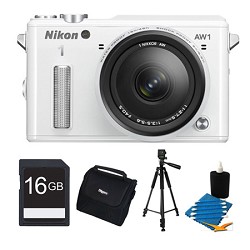 Nikon 1 AW1 14.2MP Waterproof Shockproof Digital Camera w/ AW 11-27.5mm White Kit