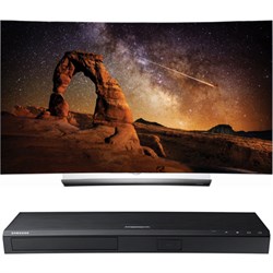 LG OLED55C6P 55 Curved OLED 4K Smart TV w\/ UBD-K8500 3D 4K Ultra HD Blu-ray Player