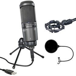 Audio-Technica Deluxe USB Cardioid Condenser Microphone 