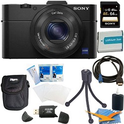 Sony Cybershot DSC-RX100M II Cyber-shot 20.2MP Digital Camera Kit - Black
