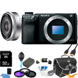 Sony Alpha NEX-6 16.1 MP Digital Camera (Black Body Only) + 16mm f2.8 Ultimate Bundle
