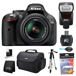 Nikon D5200 DX-Format Digital SLR Camera 18-55mm and Flash Kit