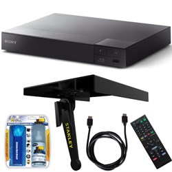 Sony BDP-S6700 4K Upscaling 3D Streaming Blu-ray Disc Player w\/ Media Shelf Bundle