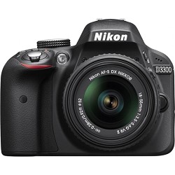 Nikon D3300 24.2MP 1080p Digital SLR Camera w\/ 18-55mm VR II Lens (Black) Refurbished