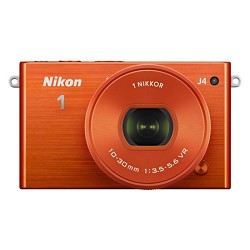 Nikon 1 J4 Mirrorless Digital Camera with 10-30mm Lens - Orange