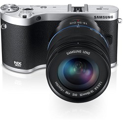 Samsung NX300 20.3MP CMOS Smart WiFi Compact DSLR Digital Camera with 18-55 Lens Black