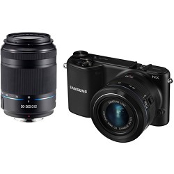 Samsung NX2000 20.3MP Black Smart Digital Camera with 20-50mm And 50-200 lenses