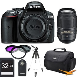 Nikon D5300 DX-Format 24.2 MP DSLR (Black) 55-300mm VR Pro Lens and Memory Bundle Nikon D5300 DX-Format 24.2 MP DSLR (Black) 55-300mm VR Pro Lens and Memory Bundle