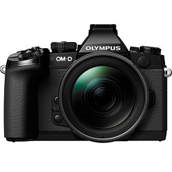 Olympus OM-D E-M1 Compact System Camera with 12-40mm Lens - Black