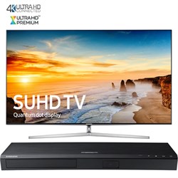 Samsung 65 KS9000 SUHD Smart TV w\/Ultra-Slim Bezel+ Samsung UBDK8500 UHD Blu-Ray Player