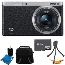 Samsung NX Mini Mirrorless Digital Camera with 9-27mm Lens and Flash Black Bundle