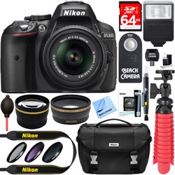 Nikon D5300 DX-Format Digital SLR Camera Kit w\/ 18-55mm DX VR II Lens + Accessory Kit Nikon D5300 DX-Format Digital SLR Camera Kit w\/ 18-55mm DX VR II Lens + Accessory Kit