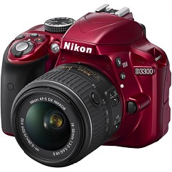 Nikon D3300 24.2MP 1080p Digital SLR Camera w\/ 18-55mm VR II Lens (Red) Refurbished Nikon D3300 24.2MP 1080p Digital SLR Camera w\/ 18-55mm VR II Lens (Red) Refurbished