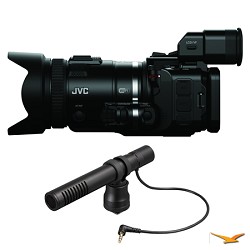 JVC GC-PX100BUS HD Everio Black Camcorder and Microphone Bundle