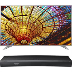 LG 65-in UHD Smart TV w\/ webOS 3.0-65UH6550+ Samsung UBDK8500 UHD Blu Ray Player