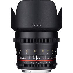 Rokinon DS 50mm T1.5 Full Frame Wide Angle Cine Lens for Micro Four Thirds Mount