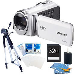 Samsung HMX-F90 52X Optimal Zoom HD Camcorder White Kit