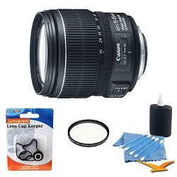 Canon EF-S 15-85mm f/3.5-5.6 IS USM Standard Zoom Lens W/ Hoya Filter & Accy Kit