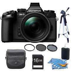 Olympus OM-D E-M1 Compact System Camera with 12-40mm Lens Black Kit