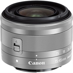 Canon EF-M 15-45mm f\/3.5-6.3 IS STM Lens for EOS M Mirrorless Digital Cameras (Silver)