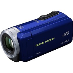 JVC GZ-R10A Quad Proof Blue 2.5 MP 40x Dynamic Zoom 60x Digital Zoom HD Camcorder