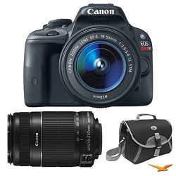 Canon EOS Rebel SL1 SLR Digital Camera EF-S 18-55mm and 55-250mm Bundle