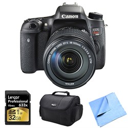 Canon EOS Rebel T6s Digital SLR Camera Body with 18-135mm STM Lens 32 GB Bundle