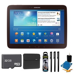 Samsung Galaxy Tab 3 (10.1-Inch, Gold-Brown) + 32GB Micro SDHC and More
