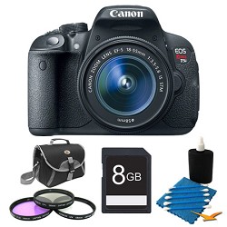 Canon EOS Rebel T5i SLR Digital Camera EF-S 18-55mm STM 8GB Bundle