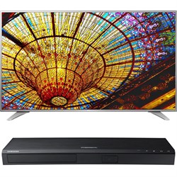 LG 75-Inch 4K UHD Smart TV - 75UH6550 + Samsung UBDK8500 4K UHD Blu-Ray Player