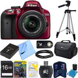 Nikon D3300 DSLR 24.2 MP HD 1080p Camera 18-55mm Lens Refurbished 16gb Bundle Nikon D3300 DSLR 24.2 MP HD 1080p Camera 18-55mm Lens Refurbished 16gb Bundle