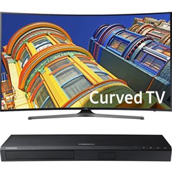 Samsung Curved 65 4K UHD Smart LED TV- 65KU6500+ Samsung UBDK8500 4K UHD Blu-Ray Player