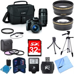Canon EOS Rebel SL1 Digital SLR w\/ 18-55mm STM + 75-300mm f\/4-5.6 III Lens Bundle Canon EOS Rebel SL1 Digital SLR w\/ 18-55mm STM + 75-300mm f\/4-5.6 III Lens Bundle
