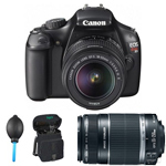 Canon EOS Digital Rebel T3i 18MP SLR Camera 18-55mm & 55-250mm Instant Rebate Bundle